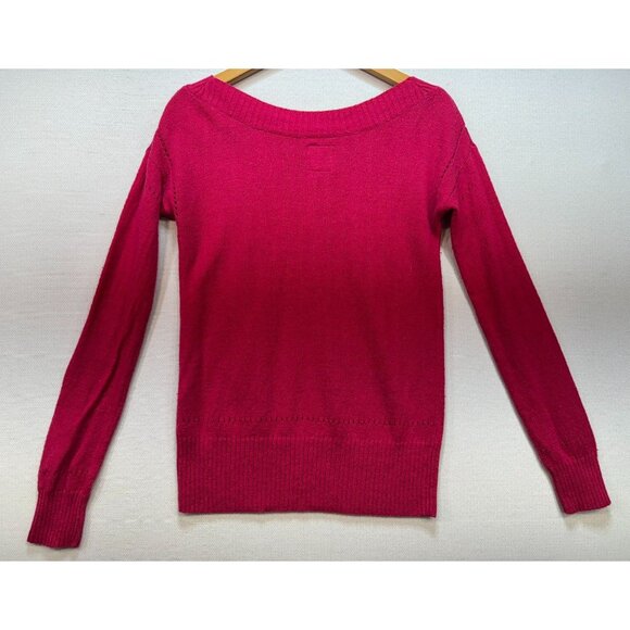 American Eagle Outfitters Womens Knitted Pullover Sweater Size M Red Long Sleeve - Picture 8 of 12